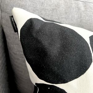 Marimekko 20” x 20” heavy cotton twill pillow cases. Graphic geo print